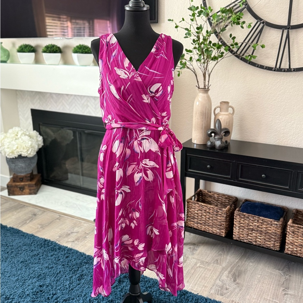 NWOT DKNY Stunning Asymmetrical High-Low Wrap Dress